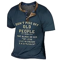 Men T-Shirts,Casual Plus Size T-Shirts Graphic 3D Printing Street Short Sleeve Button Down Printed Basic Tee Top