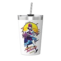 Highschool Of The Dead 12OZ Thermos With Conical Straw Insulated Kettle Stainless Steel Mug Cup Thermal Flask