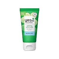Yes To Cucumber Cooling Jelly Mask, Hydrating Bouncy Lightweight Gel Mask That Leaves Skin Feeling Cool, Soothed & Refreshed, With Cucumber Extract & Antioxidants Natural Vegan & Cruelty Free, 3 Fl Oz