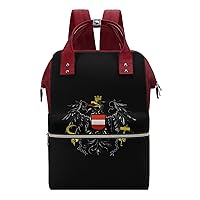 Coat of Arms of Austria Eagle Multifunction Diaper Bag Backpack Large Capacity Travel Back Pack Waterproof Mommy Bags