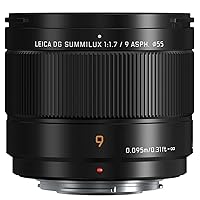 LUMIX Micro Four Thirds Camera Lens, Leica DG SUMMILUX 9mm F1.7 ASPH, Large Aperture, Video Performance, H-X09 Black