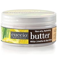 Cuccio Naturale Butter Babies - Ultra-Moisturizing, Renewing, Scented Body Cream - Deep Hydration For Dry Skin Repair - Made With All Natural Ingredients - White Limetta And Aloe Vera - 1.5 Oz