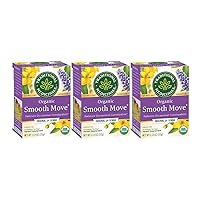 Traditional Medicinals Organic Smooth Move Laxative Tea, 16 Tea Bags (Pack of 3)