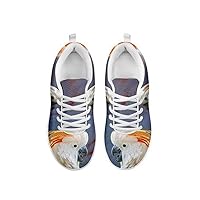 Cute Salmon-Crested Cockatoo Parrot Print Men's Casual Sneakers