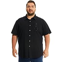 HOdo Big and Tall Mens Cotton Button Down Shirt 2XL-6XL