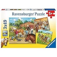 Ravensburger A Day with Horses Jigsaw Puzzle (3 x 49 Piece)