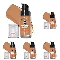 Revlon Liquid Foundation, ColorStay Face Makeup for Combination & Oily Skin, SPF 15, Longwear Medium-Full Coverage with Matte Finish, True Beige (320), 1.0 Oz (Pack of 5)