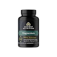 Magnesium Supplement by Ancient Nutrition, Magnesium 300mg with Vitamin D for Immune Support, Adaptogenic Herbs, Enzyme Activated, Paleo & Keto Friendly, 90 Capsules