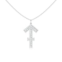 Sagittarius Zodiac Pendant Necklace for Women Girls, in Sterling Silver / 14K Solid Gold/Platinum
