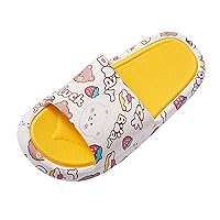 Toddler House Shoe Slip Sandals Sandals Water Prints 2-10 Shower Non-Slip Girls Bedroom Shoes for Kids
