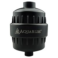 AquaBliss High Output Revitalizing Shower Filter - Reduces Dry Itchy Skin, Dandruff, Eczema, and Dramatically Improves The Condition of Your Skin, Hair and Nails - Matte Black (SF100-BK)