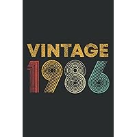 Vintage 1986 36Th Birthday Gift Men Women 36 Years Old: Lined Journal Notebook, Memo Diary Subject Notebooks Planner, for Travelers, Students, Office - 6