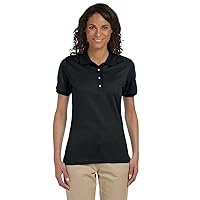 Jerzees Ladies' 5.6 oz. SpotShield™ Jersey Polo S BLACK