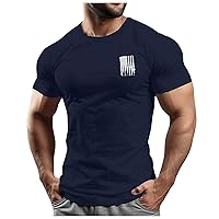 Tshirts Shirts for Men Graphic Funny Independence Day Fashion Trend Short Sleeve Casual T Shirt Loose