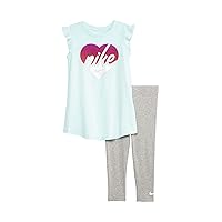 Nike Toddler Girls Heart Cotton Tunic & Cotton Legging 2 Piece Set