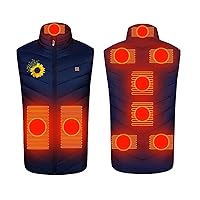2023 New Upgraded Heated Vest for Men Women Heating Vest 9 Heating Zones Unisex Heated Jacket 3 Modes Control