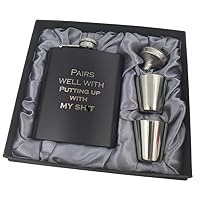 Funny Gifts for Men, Gag Gifts for Boyfriend Funny, Flask, Funny Husband Gifts from Wife, Brother Gifts from Sister, I'm Sorry Gifts for Men, Funny Gifts for Coworkers, Pairs Well with Putting (S)