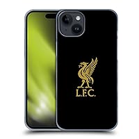 Head Case Designs Officially Licensed Liverpool Football Club Gold Logo On Black Liver Bird Hard Back Case Compatible with Apple iPhone 15 Plus