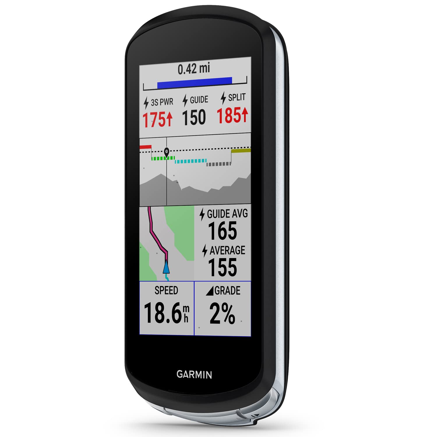 Garmin 010-02503-10 Edge 1040 Bike GPS Bundle with Speed/Cadence Sensor and HRM-Dual Monitor Bundle with Deco Gear Heavy Duty Combination U-Lock + Workout Cooling Sport Towel