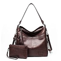 Women Handbag Set, 2PCS Purses for Women Tote Purse and Wallet Set, Satchel Purse Sets Hobo Bag Leather Shoulder Bag