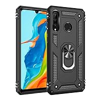 for Huawei P30 Lite Shockproof Case for Huawei P40 Lite E Pro P30 Pro P20 Lite P Smart Z 5G Ring Holder Armor Phone Cover,Black,for P40 Pro