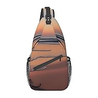 Owl Print Cross Chest Bag Diagonally,Sling Backpack Fashion Travel Hiking Daypack Crossbody Shoulder Bag For Men Women