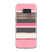 kate spade new york Flexible Hardshell Case for Samsung Galaxy S8+ - Berber Stripe Clear/Atlas Pink/Rose Gold Foil/Cream