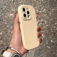 Candy Color Shockproof Silicone Phone Case for iPhone 15 14 13 12 11 Pro Max X XR XS Lens Protection Soft TPU Back Cover Coque,Ivory,for iPhone 13Pro Max