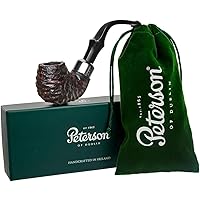 Peterson Pipes System Standard Series PLIP - Briar Wood Irish Pipe, Handmade Tobacco Pipe, Stamped Collectible Briar Pipe, Wooden Tobacco Pipes, Hand Crafted Artisan Pipe From Ireland, Rusticated, 317