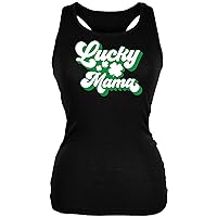St Patricks Day Lucky Mama Juniors Soft Tank Top