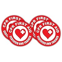 Reflective - CPR First AID Certified Hard Hat Stickers | EMT AED Helmet Decals | Trained Labels Rescue Firefighter Paramedic Nurse RN