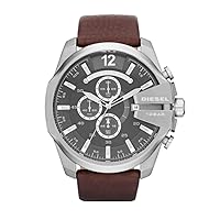 Diesel Chief Series Men's Chronograph Watch with Silicone, Stainless Steel or Leather Strap