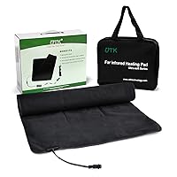 36 x 24 Inch Ultra Soft Far Infrared Heating Pad for Back, Abdomen, and Leg Pain Relief with Smart Remote Controller, Carry Bag, and Adapter
