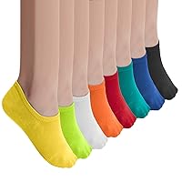 WHISPER DEER No Show Liner Socks Women - (Size 4-15) Low Cut Invisible Cotton Sneaker Socks with Non Slip Grip (3/6/8 packs)