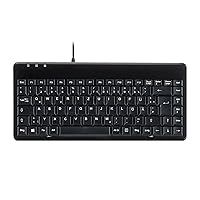 Perixx PERIBOARD-409 P Compact Mini PS/2 Wired Keyboard - 315 x 147 x 21 mm - 1.80 m Cable - QWERTZ German Layout