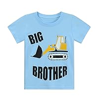 Big Brother Shirt for Toddler Baby Boy Big Bro Announcement T-Shirt Graphic Tee Crewneck Short Sleeve Shirt