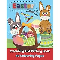 Easter Colouring and Cutting Book: Colouring and cutting book with 50 Easter-themed drawings for children. The colourings are printed exclusively on ... they can be cut out and used as decorations.