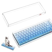 ZIYOU LANG KC02 Acrylic Clear Transparent Keyboard Cover(12.2*4*0.9’’) with Dustproof Waterproof Anti-hit Anti-cat Protective Case for 65% Small Layout 61Key 64Key 68Key Mechanical Gaming Keyboard