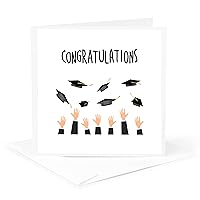 3dRose Greeting Card - Congratulations Gift for Graduation Rosette - Graduation