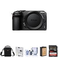 Nikon Z 30 DX-Format Mirrorless Camera Bundle with 64GB SD Card, Shoulder Bag, Extra Battery, Screen Protector, Cleaning Kit