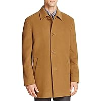Cole Haan mens Cashmere Blend Single Breasted Classic Coat With Shirt Collar