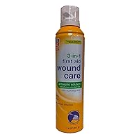 Rite Aid 3-in-1 Wound Care Spray, 7.4 oz, First Aid Anti-Septic Cleaning Spray for Wounds