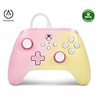 PowerA Advantage Wired Controller for Xbox Series X|S - Pink Lemonade, Xbox Controller with Detachable 10ft USB-C Cable, Mappable Buttons, Trigger Locks and Rumble Motors, Officially Licensed for Xbox