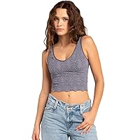 FULL TILT Seamless Textured V-Neck Tank Top