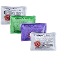 Body Comfort Cold and Click Activated Heat Packs (4 Pieces) - Cold & Heat Therapy for Injuries, Sore Muscles, Stiffness, Aches & Pains - Lavender, Mint and Unscented…
