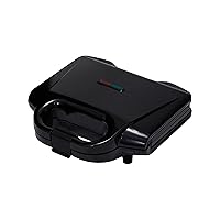 Amazon Basics Waffle Maker 2-Slices Black with Non-stick coating and Easy to Clean, 700W