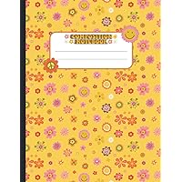 Composition Notebook: Hippie retro 60s 70s Notebook gift for Teachers and Students for Work, school and Office - 110 pages of College Ruled - 8.5 x 11