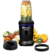 Mix&Go Portable Blender, Personal Size Blender for Shakes and Smoothies with Auto-Stop Function, 1000-watt Motor, Stainless Steel Blades with 6 Arms, Easy to Clean, Black