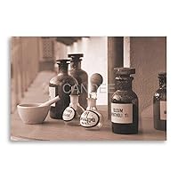 Pharmacy Wall Art Vintage Medicine Bottle Black And White Poster (3) Canvas Painting Wall Art Poster for Bedroom Living Room Decor 12x18inch(30x45cm) Unframe-style