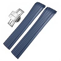21mm Colorful Fluorous Rubber Watch Band For Patek 5164A 5167A AQUANAUT Philippe Series Butterfly Buckle Rubber Watch Strap